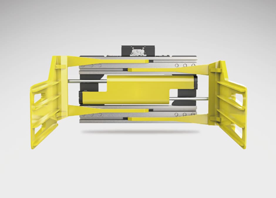 Forklift bale clamp for pallet-free bales