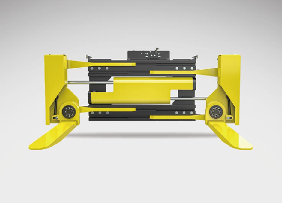 Fork clamp that also works as a fork positioner