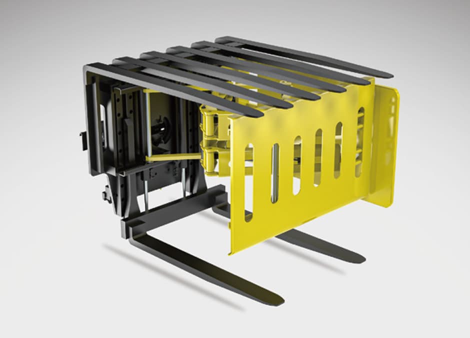Forklift load pusher for bagged goods